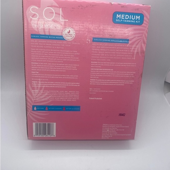 Sol by Jergens Medium Self Tanning Kit with Applicator Mitt - Picture 2 of 4